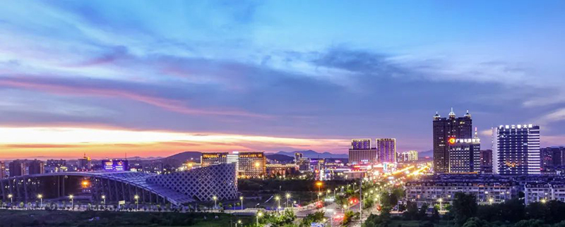 廣德城市夜景。廣德市委宣傳部供圖。