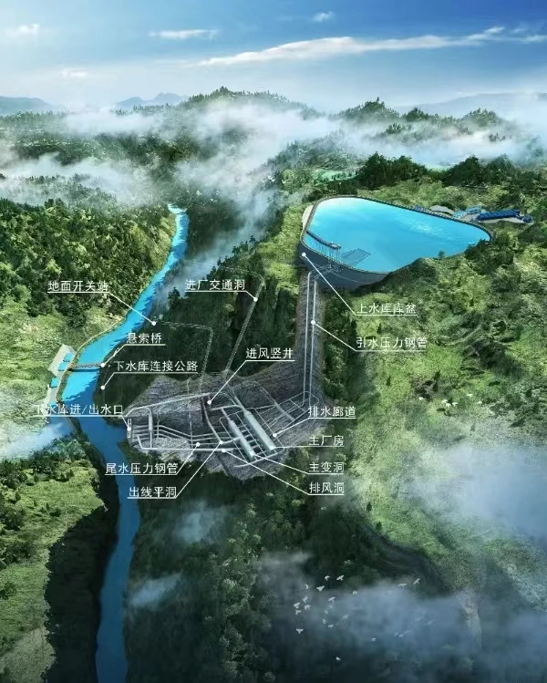 貴陽抽水蓄能電站工程建成效果圖。