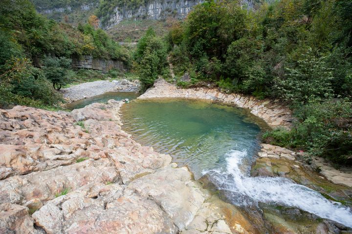 石板河村雙龍灘 。謝永奇攝