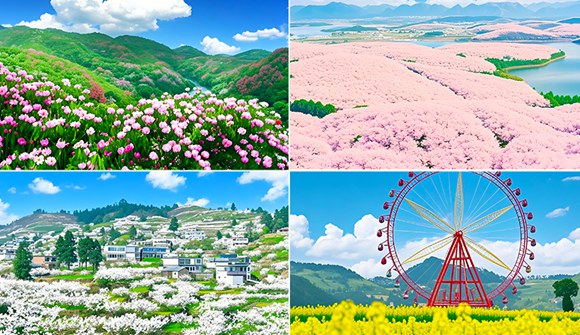 花漾貴州丨櫻雪邀君游黔地，杜鵑醉客入畫屏
