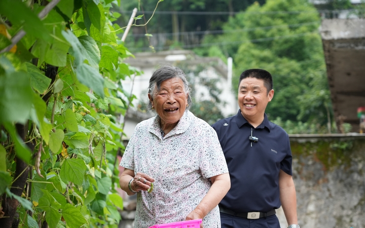 李方波陪母親摘豆.jpg