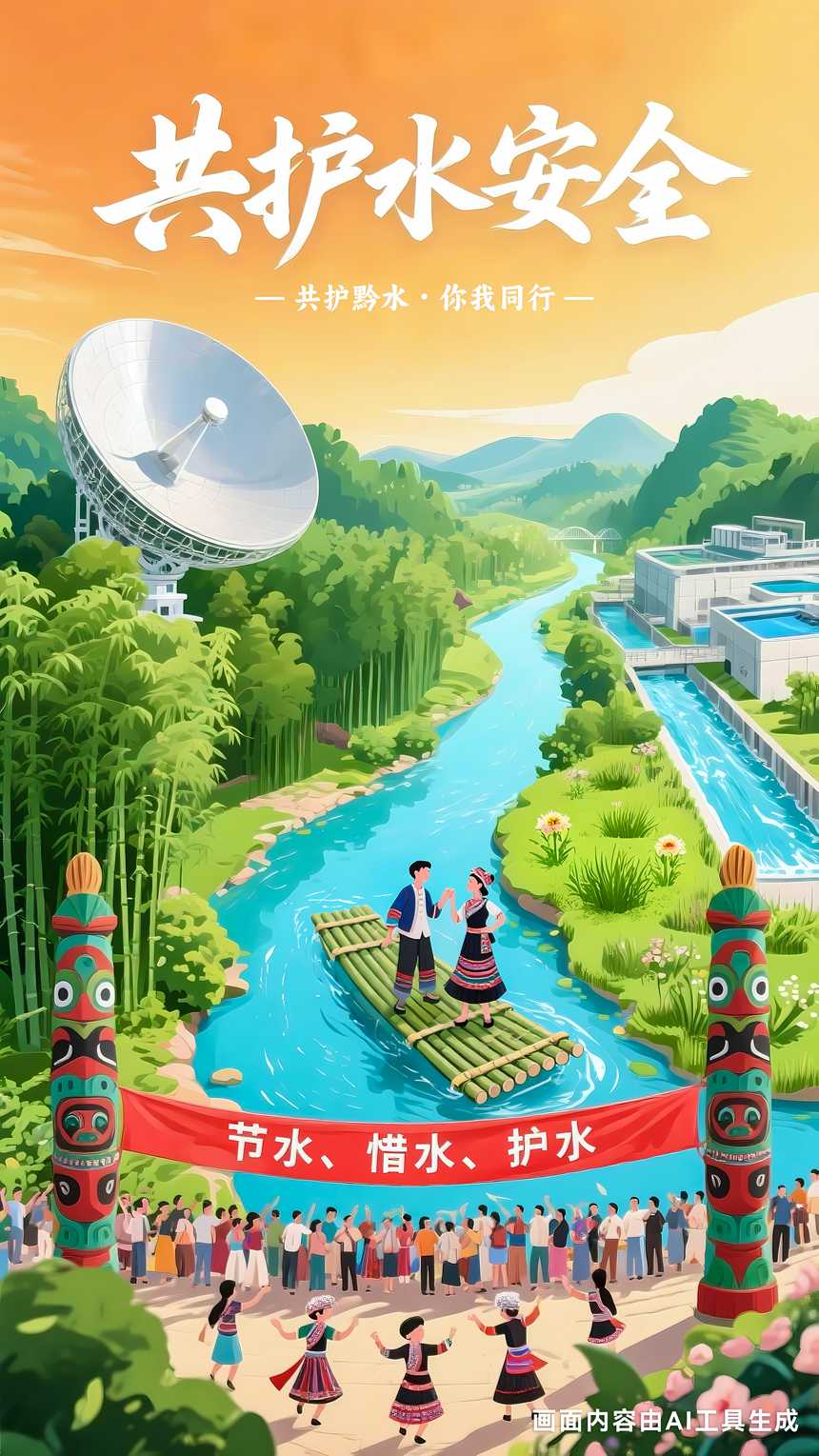 一等獎作品：《黔水共生?智繪新篇》 創(chuàng)作設(shè)計：徐建豐