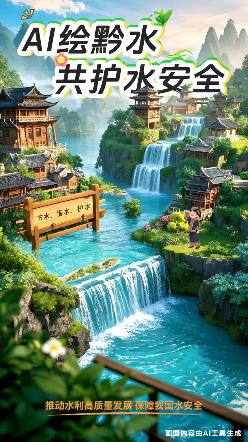 二等獎作品：《AI 黔水情：護水畫卷 》 創(chuàng)作設(shè)計：吳鋒