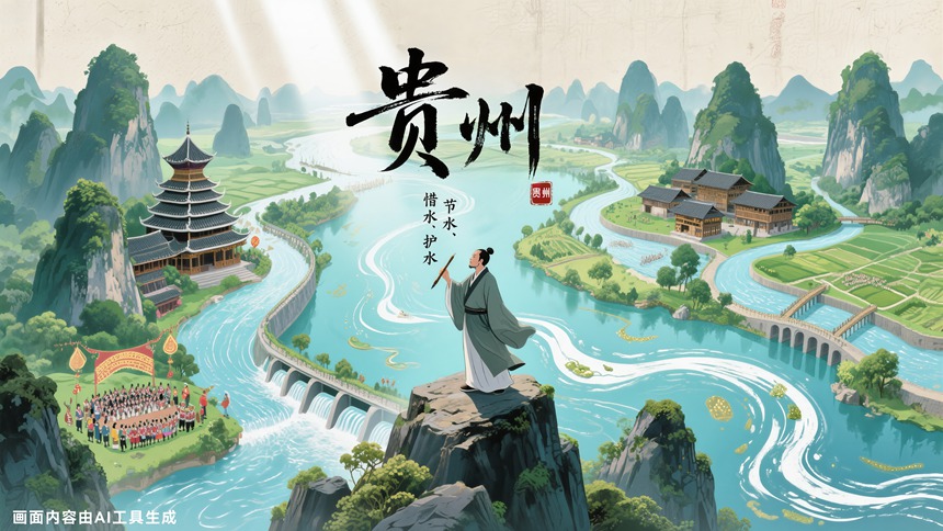 優(yōu)秀獎作品：《保護水資源》 創(chuàng)作設(shè)計：謝智鋒